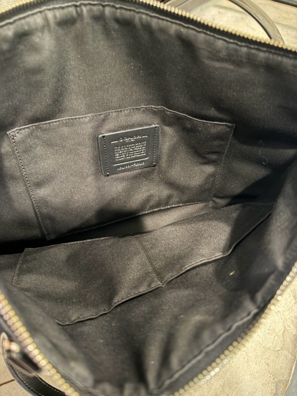 Coach Signature Tote in Charcoal and Black - Picture 7 of 13